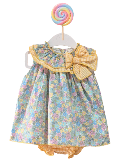 Vestido + Tapa Fralda 100% Algodão